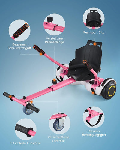 CO-Z Hoverboard Sitz Hoverkart Gokart Sitz für 6,5 Zoll 8,5 und 10 Zoll Hoverboards Sitzscooter Sitz