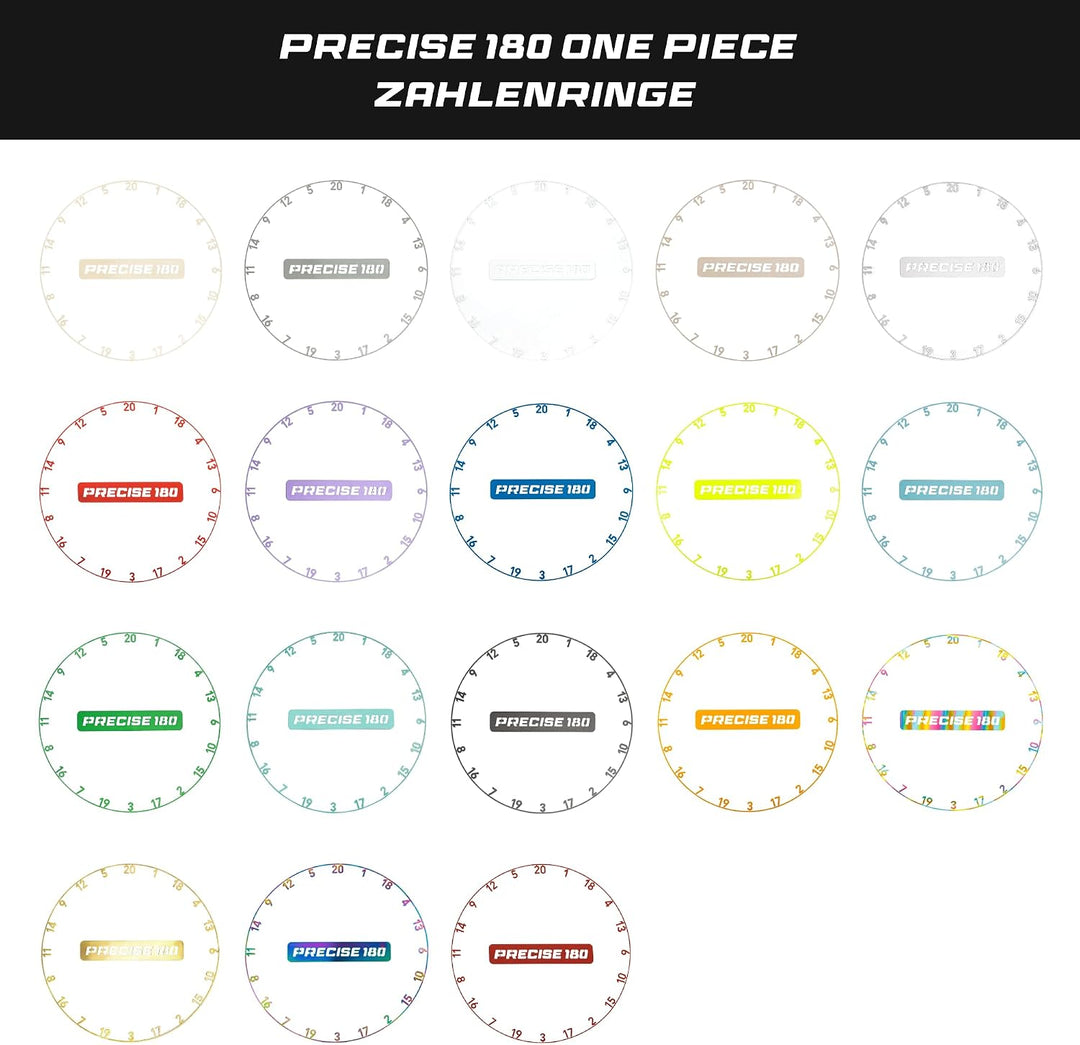 Dartboard Endorphine - Premium Dartboard mit One Piece Zahlenring - 18 Farben - Dartscheibe Nummernr