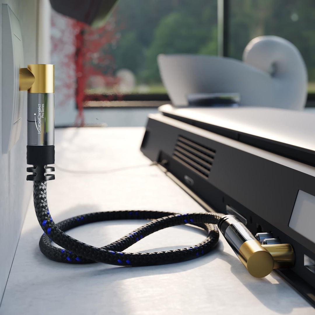 KabelDirekt – 4K Antennenkabel Nylon, TV Kabel 90° gewinkelt – 12,5m – In Deutschland entwickelt, br