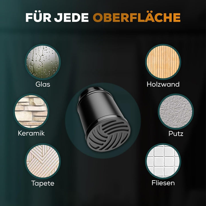 MEISENBERG Gardinenstange zum Klemmen 120-170cm, Schwarz, Ø 32 mm, Spannstange ohne Bohren - Klemmst