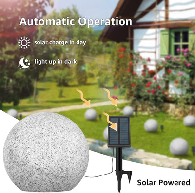 Solarlampen für Aussen Garten 8 Farben RGB Dimmbare SolarKugel Solarleuchten IP44 LED Gartenleuchte