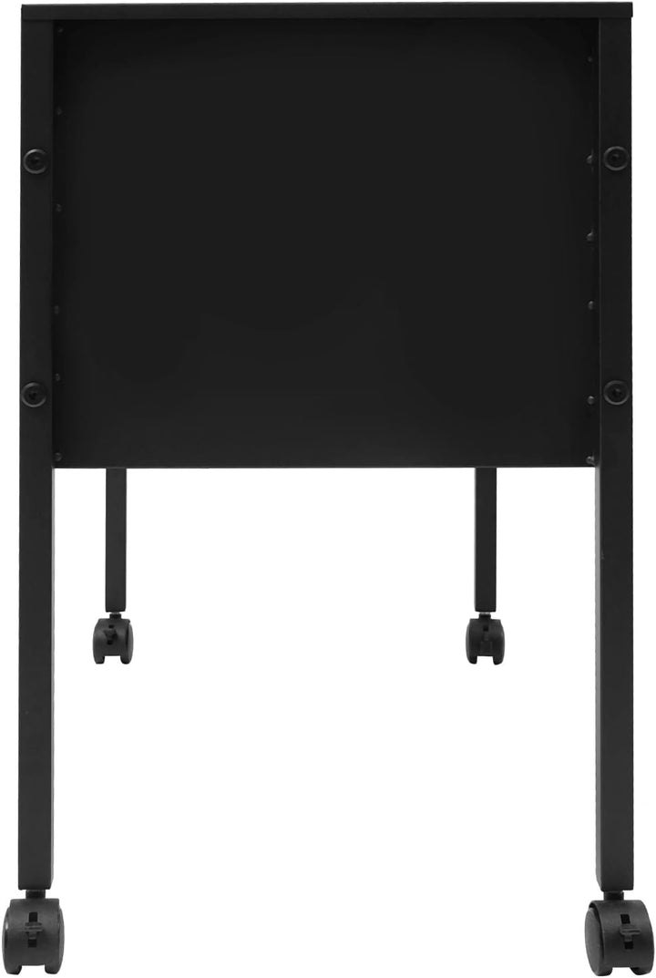 Aktenschrank Aktenordner Schwarz mit Rädern Hängemappenwagen Zum Organisieren, Sortieren und Ablegen