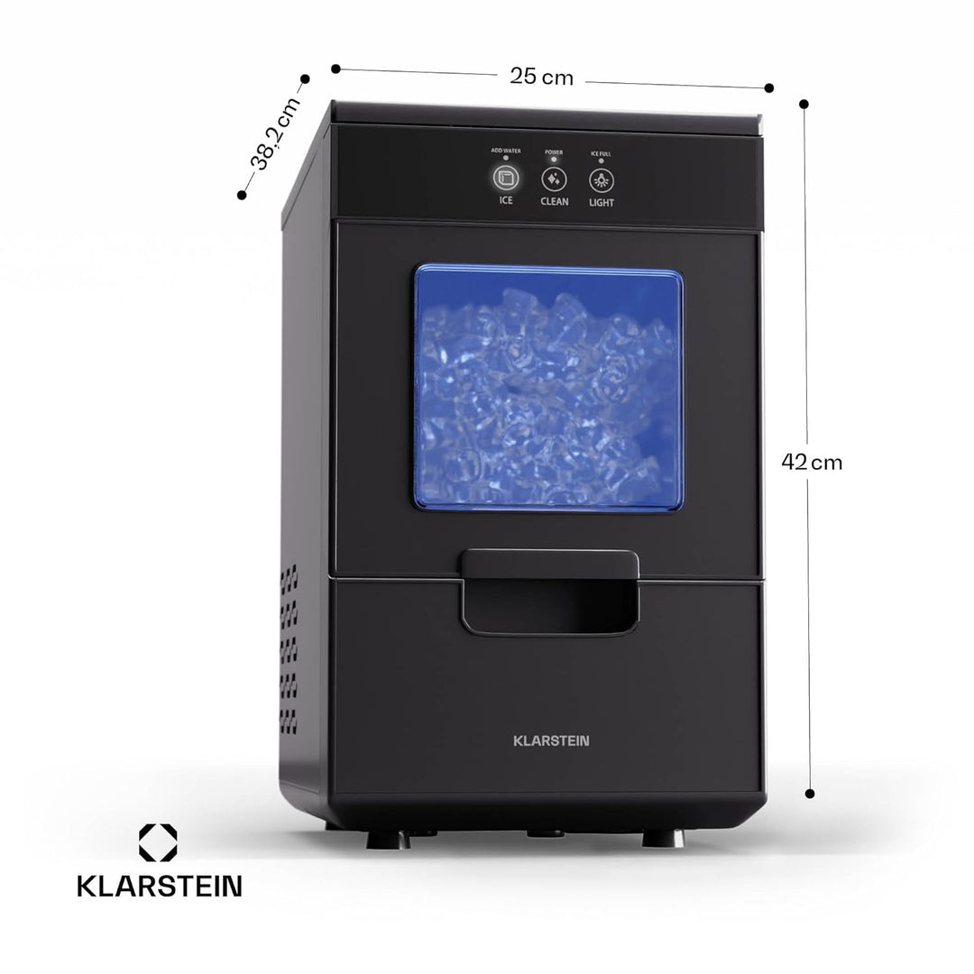 Klarstein 2,2L Eisnugget-Maschine für Zuhause, Camping & Gastro, Schnelle Nuggeteis-Maschine Klein,