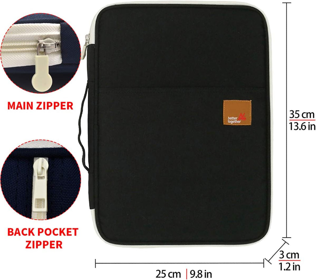 El-fmly Lässige Dokumententasche A4 Reissverschluss Wasserdicht Tragbar Organizer Portfolio Handyhül