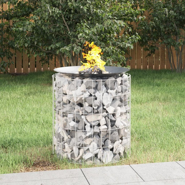 vidaXL Gabionen Feuerstelle, Feuerkorb für Garten Terrasse, Steinkorb zum Grillen, Gartenfeuer Gabio
