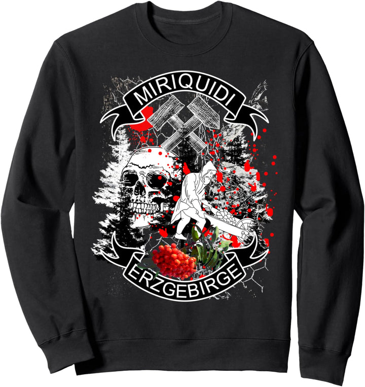 Cooles Shirt Hoodie Erzgebirge Sachsen Bergbau Herren Damen Sweatshirt