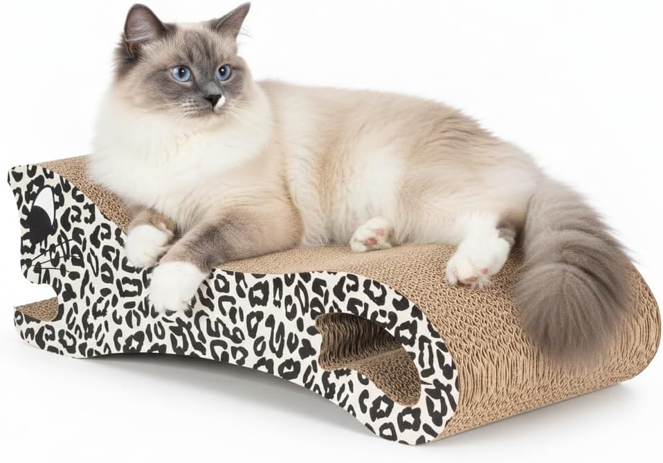 COIL Kratzpappe, Katzenbett, Katzenkratzbaum, Katzenliege, Umweltfreundliches Bett, MDF, Modern, kom