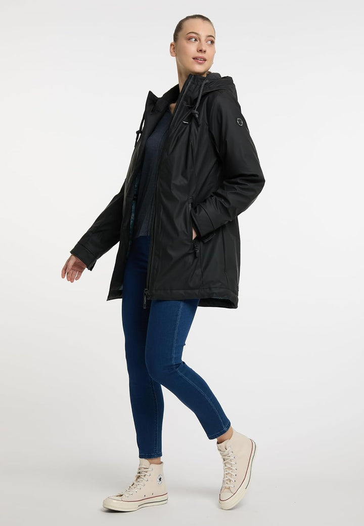 Ragwear Zuzka Rainy Damen Regenjacke Jacke Übergangsjacke XS Schwarz, XS Schwarz