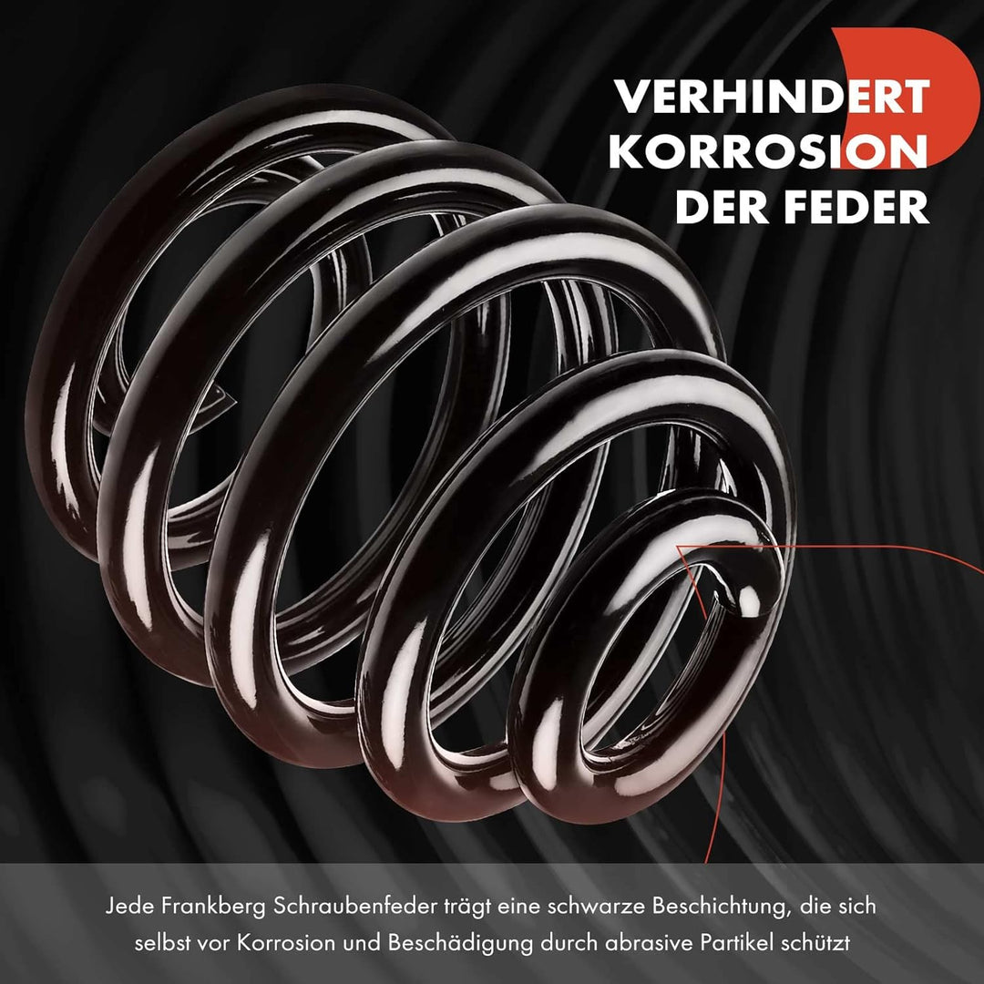 Frankberg 4x Federn Fahrwerksfeder Vorderachse Hinterachse Kompatibel mit A4 Avant 8K5 B8 2008-2015
