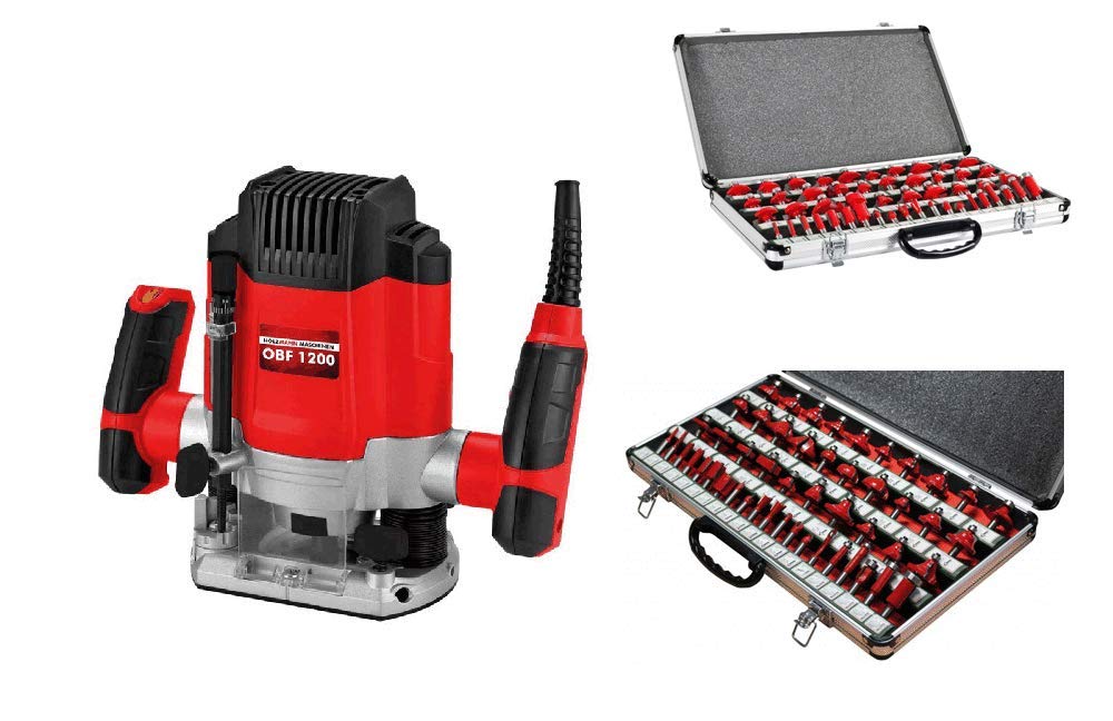 HOLZMANN Elektrische Fräsmaschine OBF 1200 Variabel + Set 50 Fräsen OFS 50