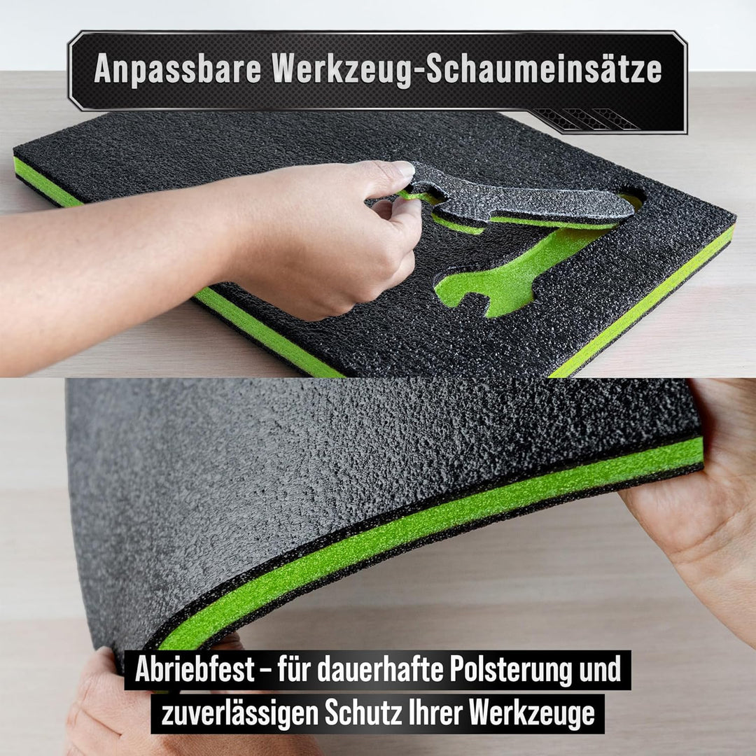 Precision Defined Werkzeugkisten-Schaumstoff - Einsätze für Koffer, Werkzeug-Schaumstoff, Polyethyle