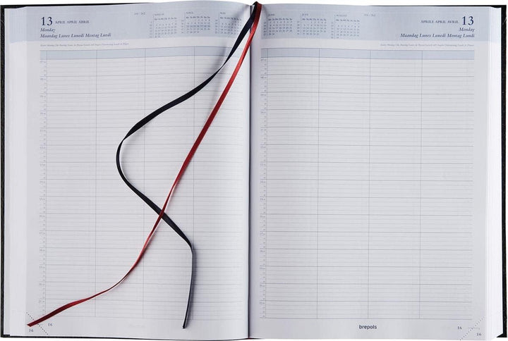Brepols Buchkalender "BREMAX 002" 2018, schwarz