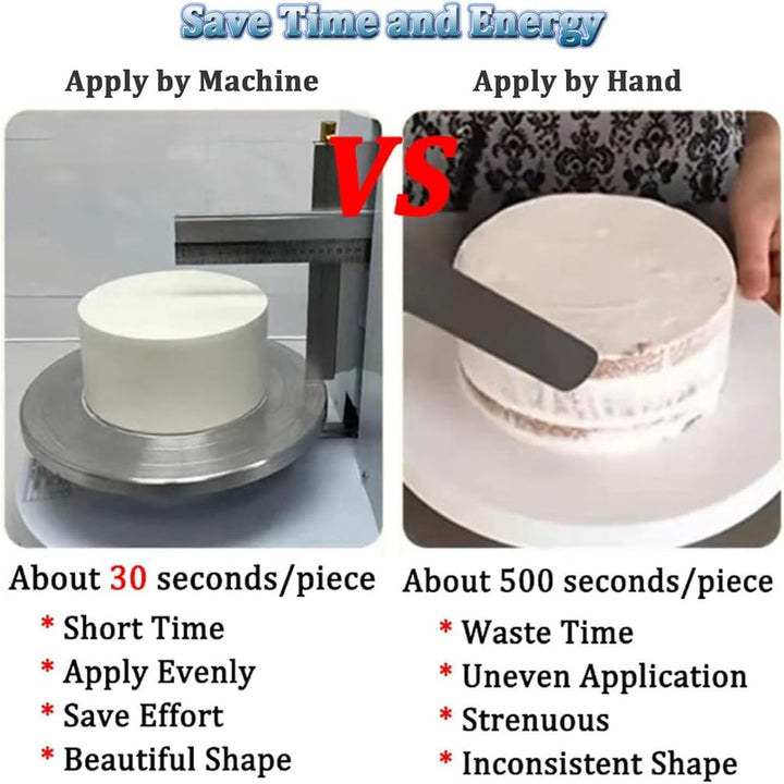 Einstellbare Tortencremestreichmaschine Automatisch Verstellbarer Tortenglätter für 4-12 Zoll Kuchen
