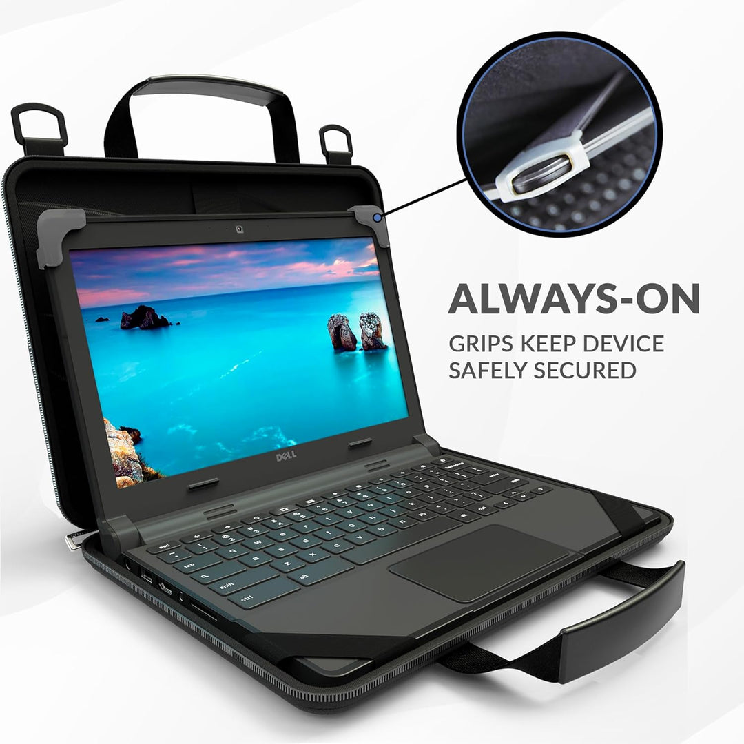 UZBL 33-35,6 cm (13-14 Zoll) Schutzhülle für Chromebook mit verstellbarem Schultergurt und Tragegrif