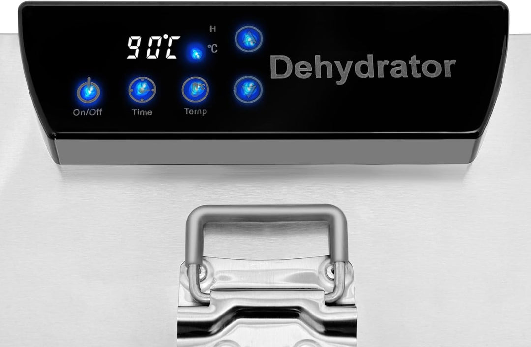 Dörrautomat, 400W Dörrgerät für Obst und Gemüse mit LED-Anzeige, 24 Std. Zeitschaltuhr, 6 Essenstabl