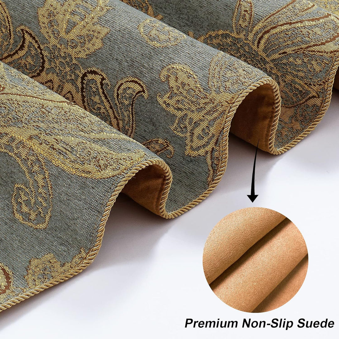 Tischläufer mit Quasten, Jacquard Tischdecke für Esstisch Urlaub Party Wohnzimmer Dekoration (33x228