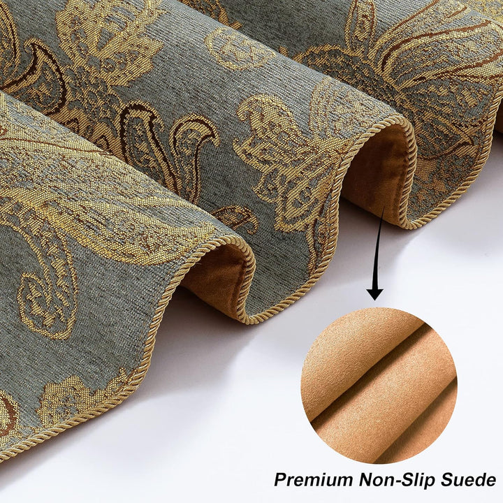 Tischläufer mit Quasten, Jacquard Tischdecke für Esstisch Urlaub Party Wohnzimmer Dekoration (33x228