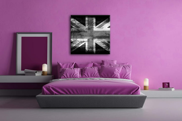 deyoli England Flagge Format: 60x60 Effekt: Schwarz&Weiss als Leinwandbild, Motiv auf Echtholzrahmen