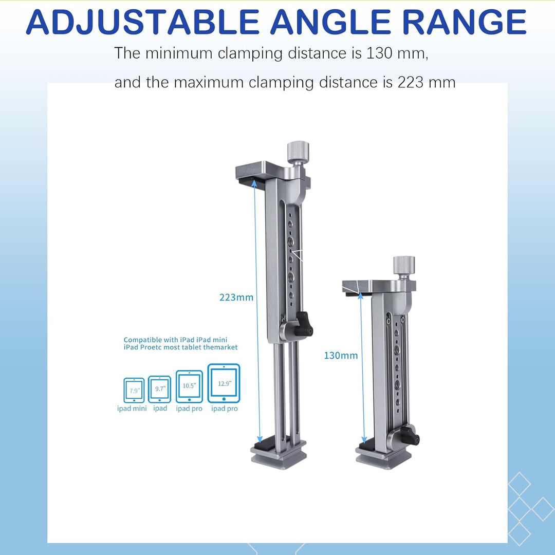 NICEYRIG iPad Stativ-Adapter mit Kaltschuh, Arca Swiss Stativhalterung für iPad Mini 7,9 Zoll / 9,7