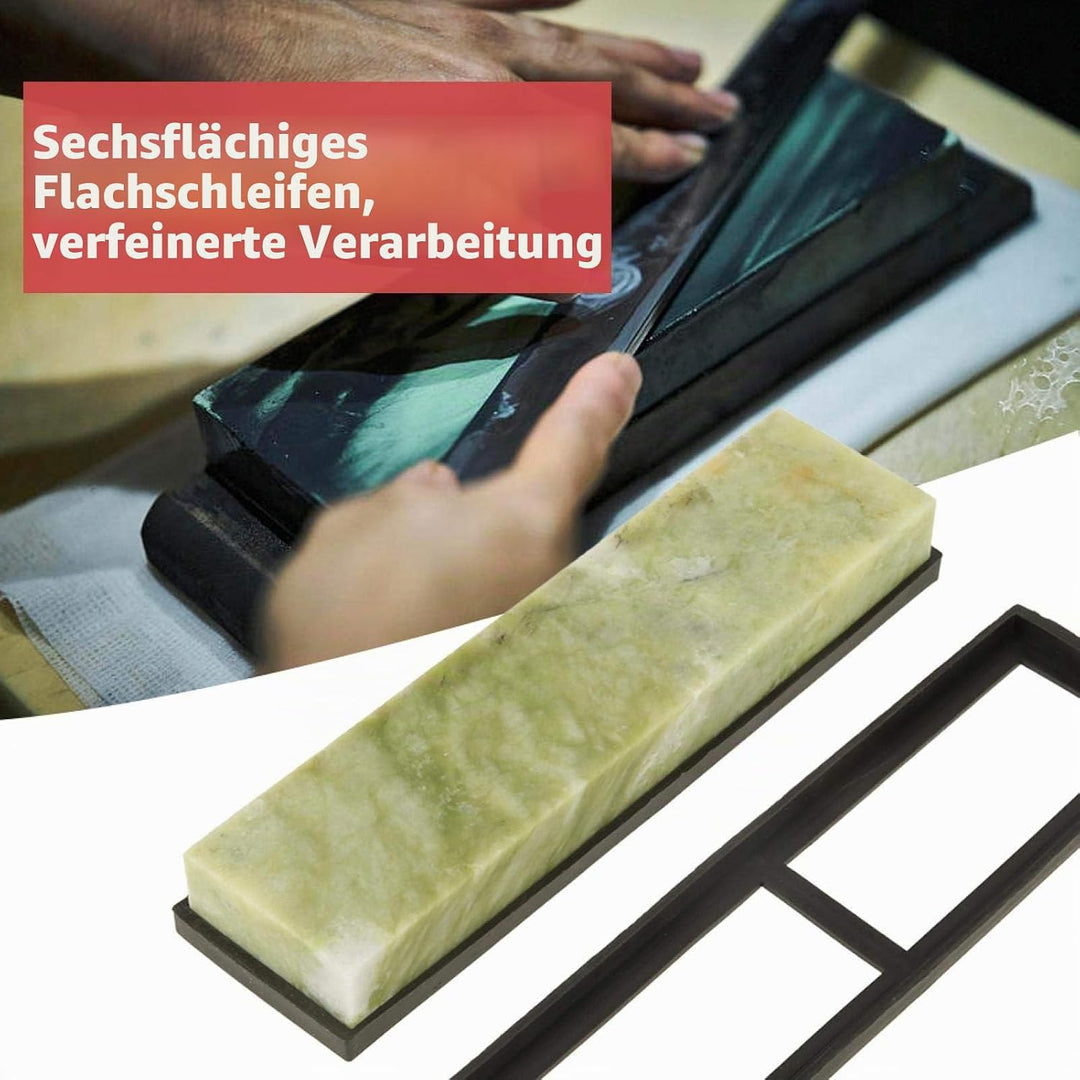 Jeanoko Natürliche Smaragdklinge im chinesischen Stil Schärfstein 10000 Körnung Schleifstein aus fei