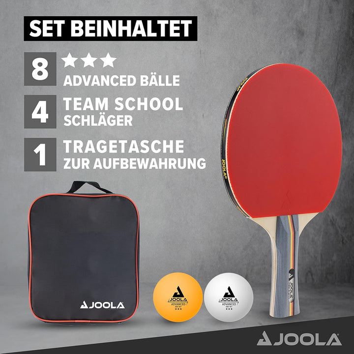 JOOLA ausziehbares tragbares Tischtennisnetz CONNECT, Set (verstellbare Länge), blau, wahlweise Schl
