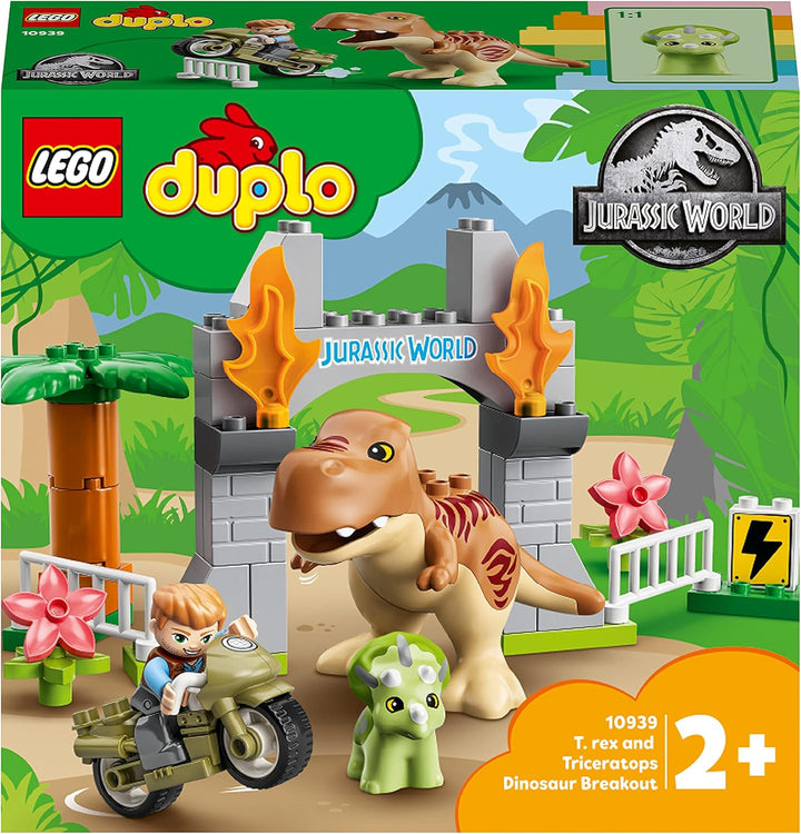LEGO 10939 DUPLO Jurassic World Ausbruch des T. rex und Triceratops Single, Single