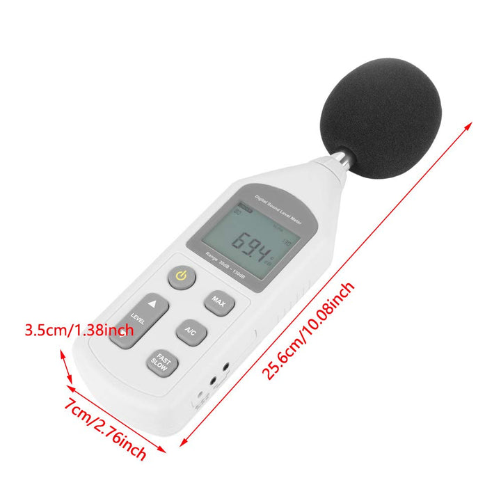 Digital Schallpegelmesser, GM1357 Handschallpegelmesser Geräuschmesser Misst Schallpegel von 30 bis