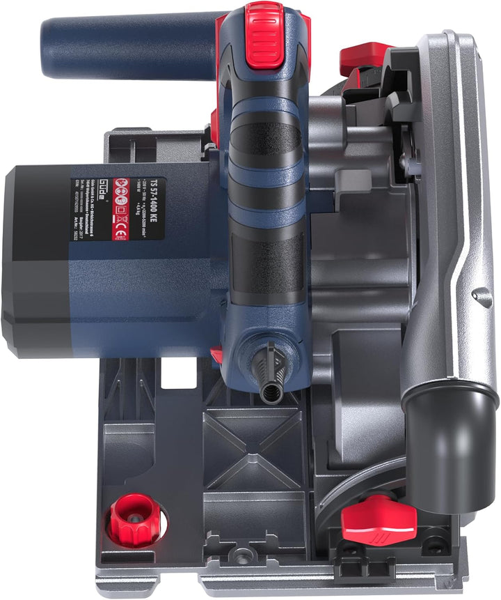 Güde 58232 Tauchkreissäge TS 57-1400 KE Set (1400 W, Sägeblatt-Ø 165 mm, Paralleler Tauchmechanismus