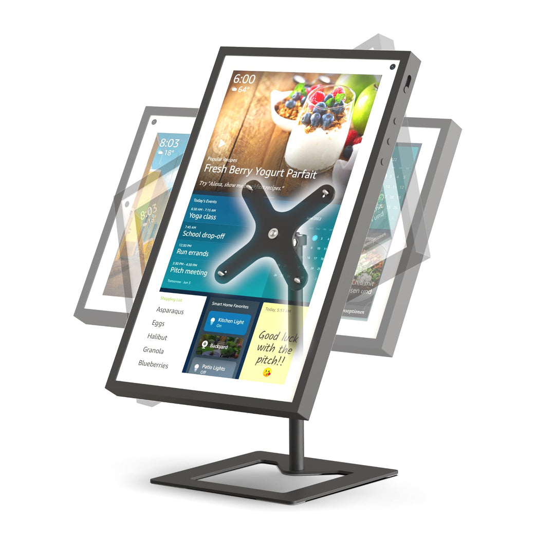 Verstellbarer Metall ständer für die Echo Show 15, Kostenlos um 360° neig- und schwenkbar,15,6 inch