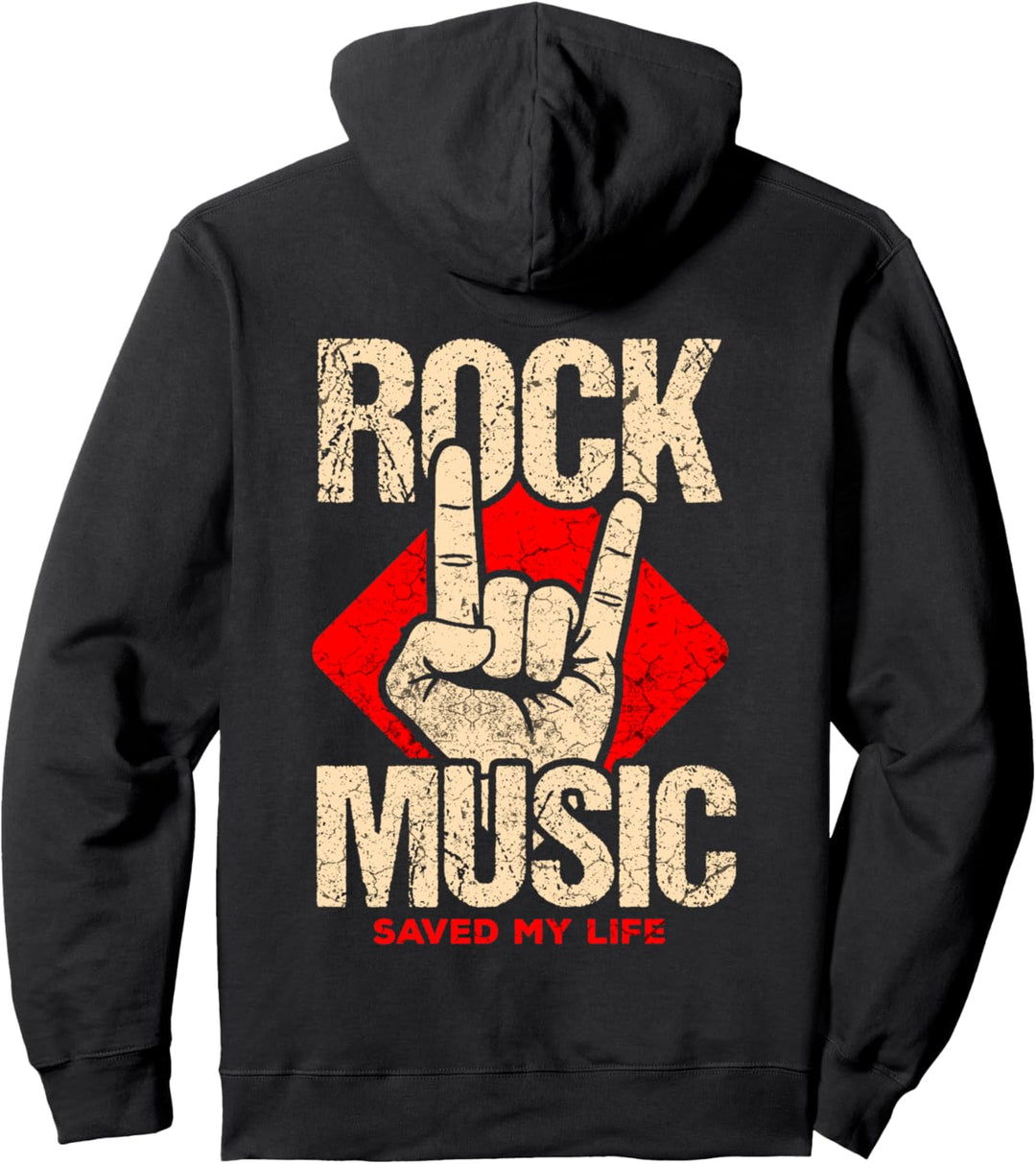 Rock & Roll Gitarren Spieler Vintage Rock and Roll Pullover Hoodie