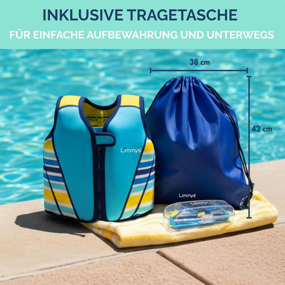 Limmys Premium Schwimmweste Kinder - Schwimmhilfe für Kinder und Kleinkinder – Moderne Kinder Schwim