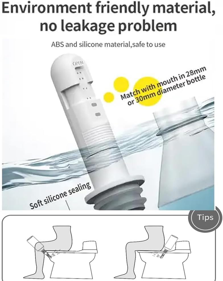 Zooma 2.3L Reise Bidet Elektrisch, Portable Bidet, 3pcs Reise Bidet Handbrause für Toilette Outdoor,