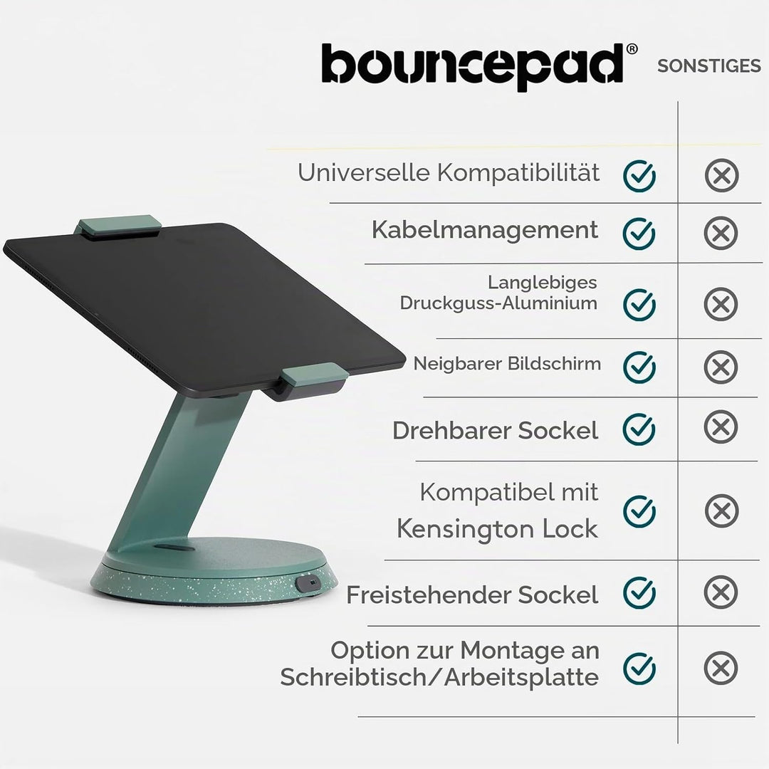 Bouncepad Eddy - universelle Tischhalterung kompatibel mit fast allen wichtigen iPads und Tablets, w