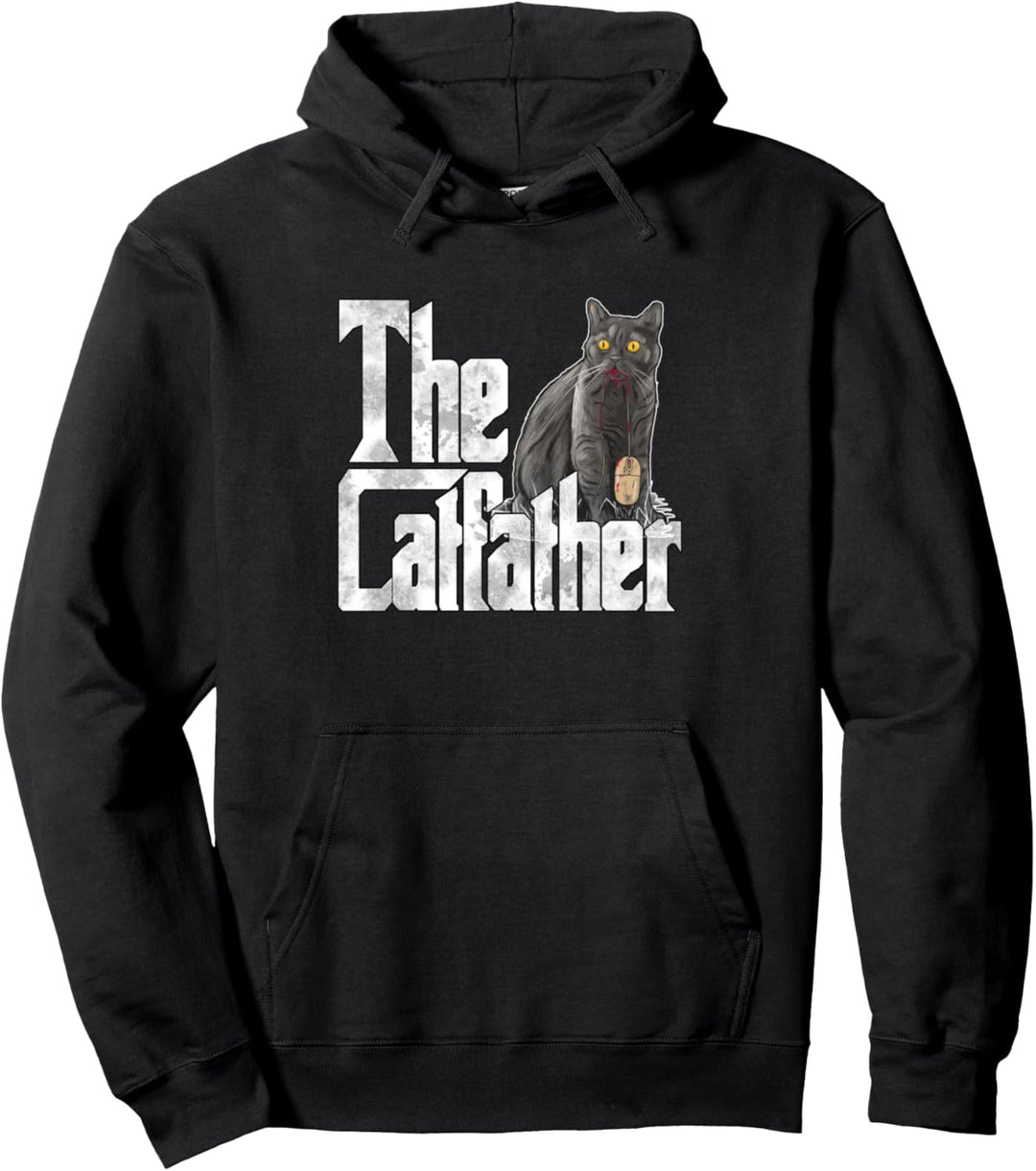 Cat Dad The Catfather Crazy Cat Father Kitty Daddy Pullover Hoodie