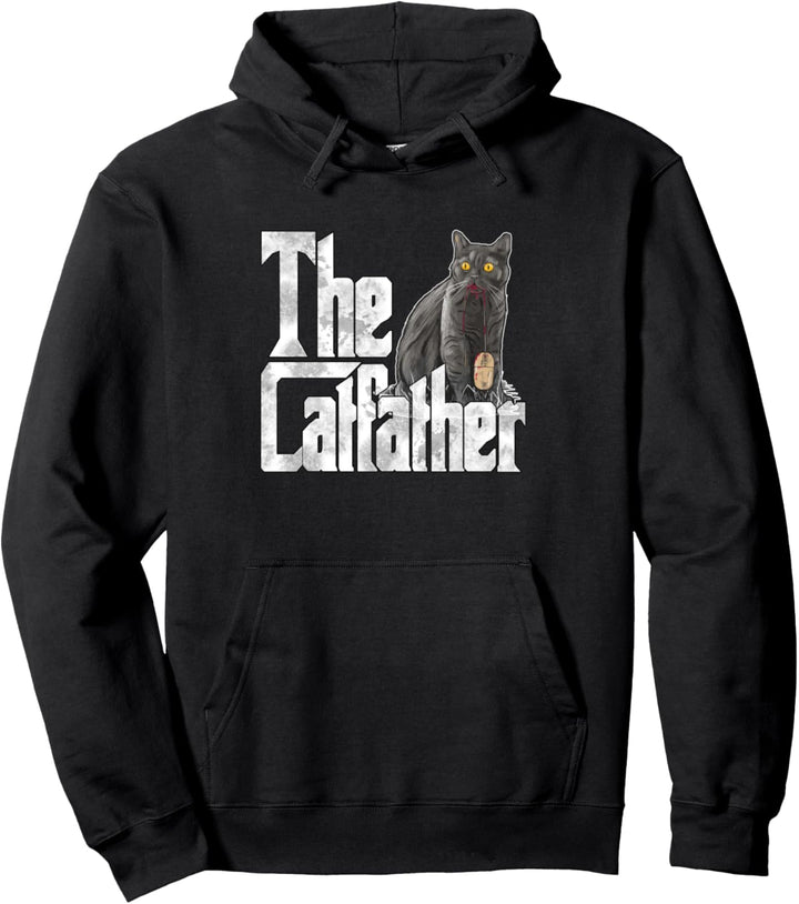 Cat Dad The Catfather Crazy Cat Father Kitty Daddy Pullover Hoodie