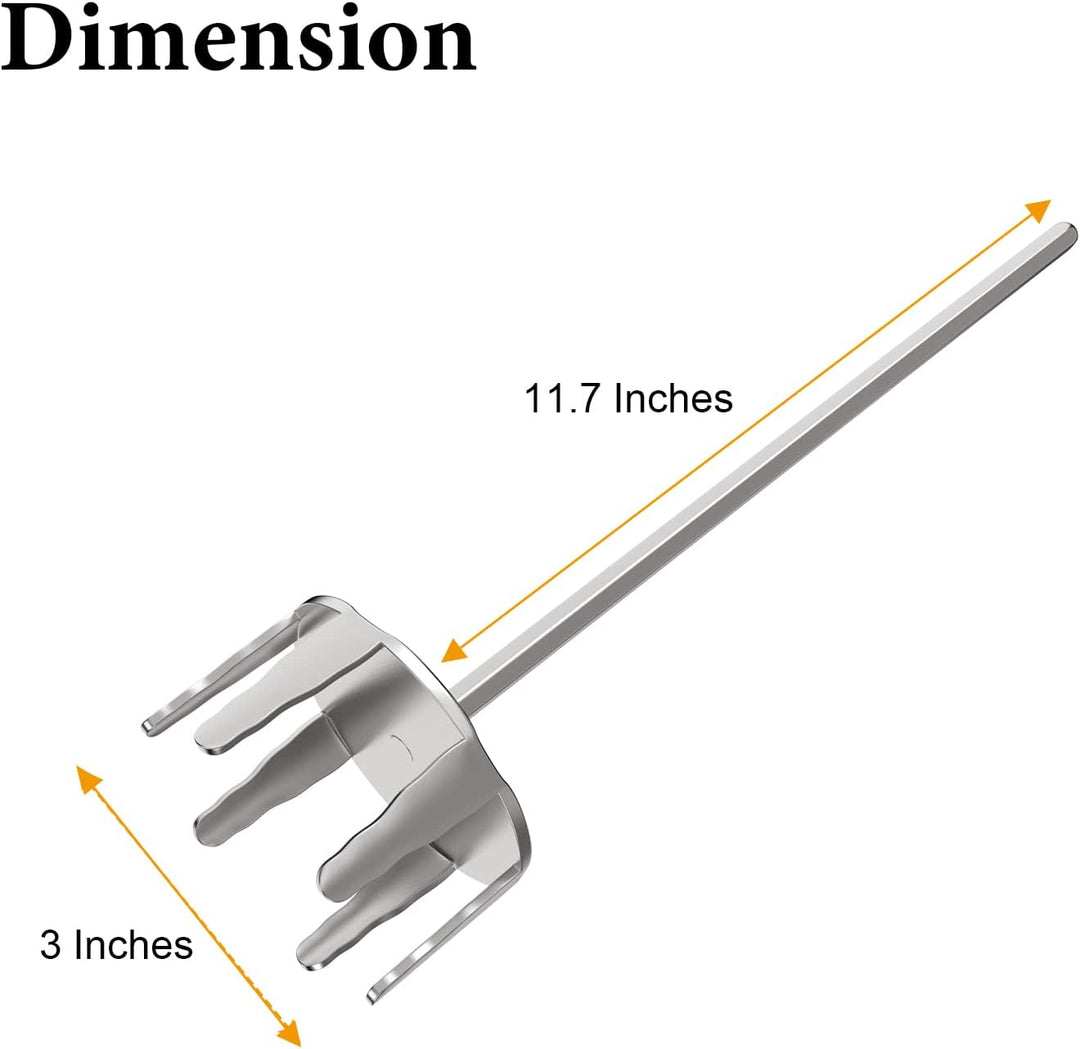 Outspark Schweinefleischabzieher aus Edelstahl mit Standard-Handbohrmaschine (7,6 cm) 3inch, 3inch