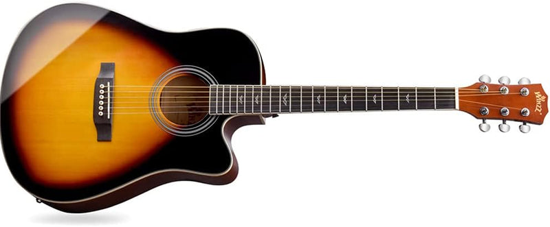 Winzz 4/4 Elektro-Akustische Gitarre, Westerngitarre Set Erwachsene Anfänger, Akustikgitarre 41 Zoll