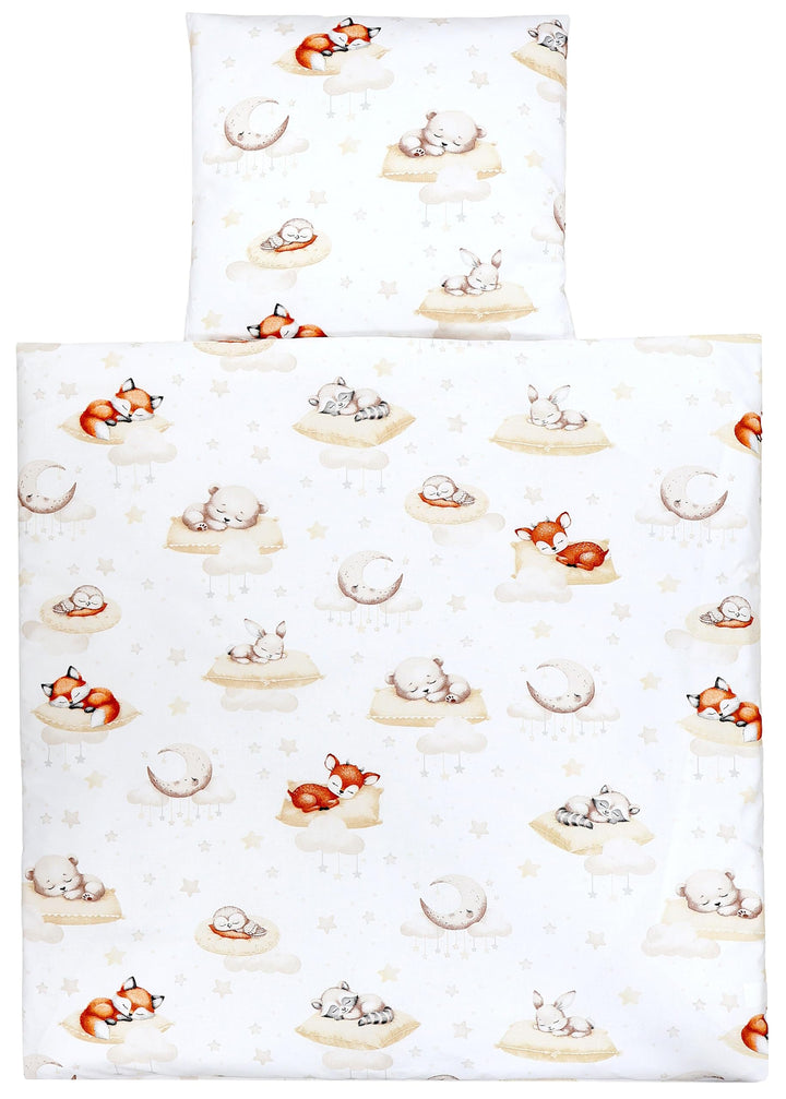 TupTam Unisex Baby Wiegenset 4-teilig Bettwäsche-Set: Bettdecke und Kopfkissen mit Bezug, Farbe: Sch