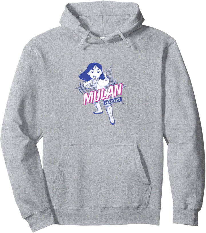 Disney Mulan Fearless Vintage Cartoon Pullover Hoodie