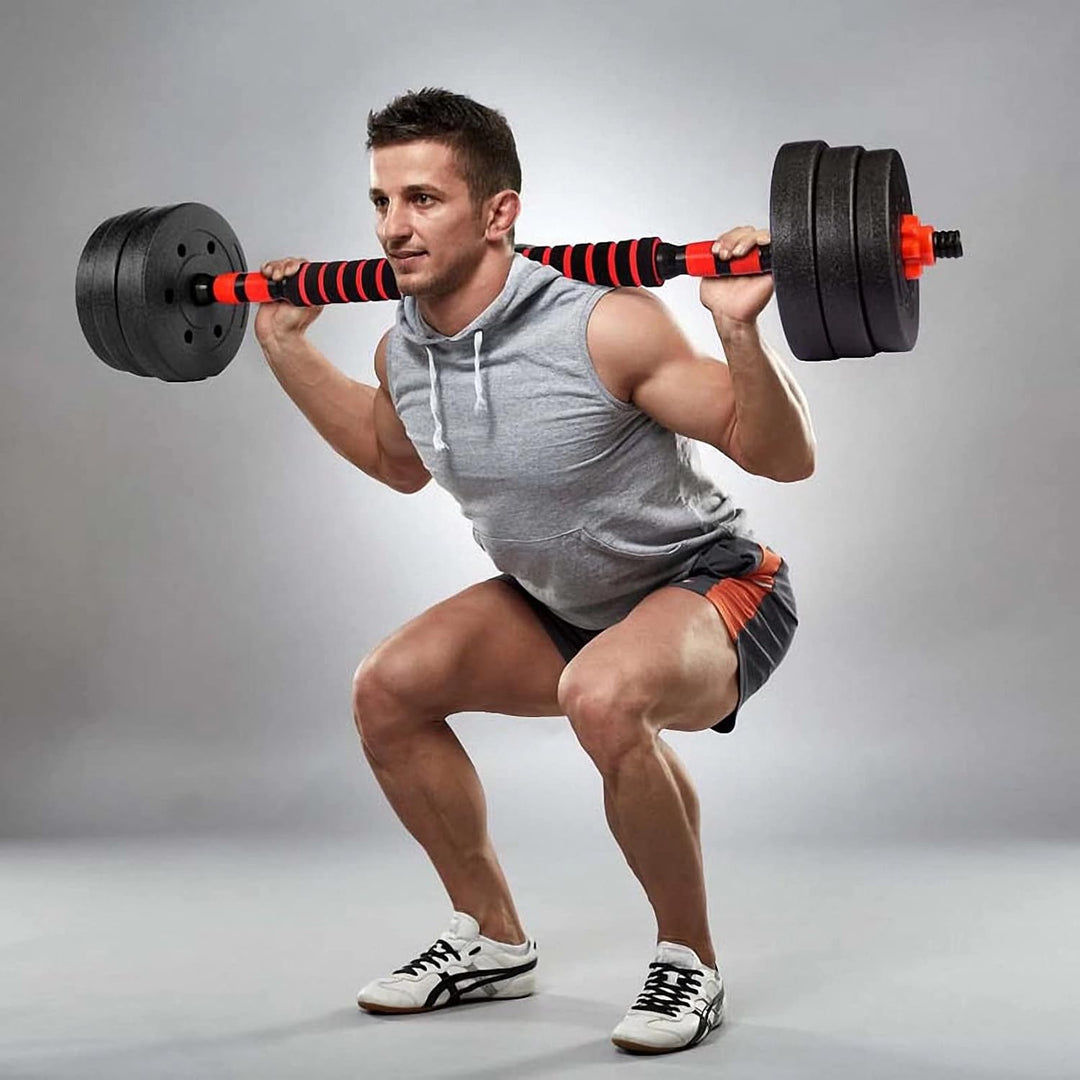 BCBIG hanteln set, Kurzhanteln Verstellbar,2er Kunststoff Hantelset,Kurz Lang Dumbbell,Einstellbar H