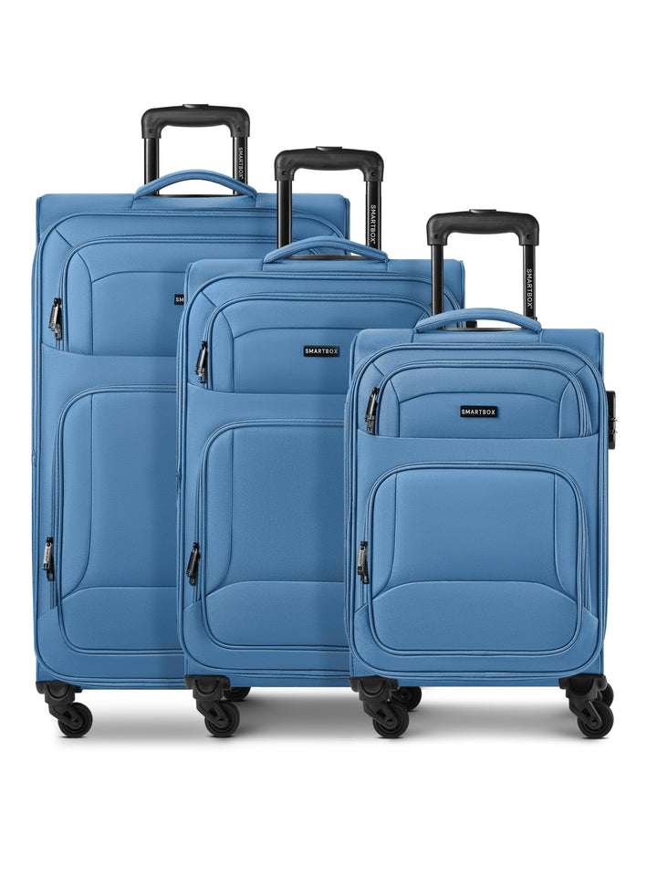 Smartbox Weichgepäck Koffer-Set 3-teilig für Damen &amp; Herren | leichte &amp; stabile Reise-Trolleys, hoch