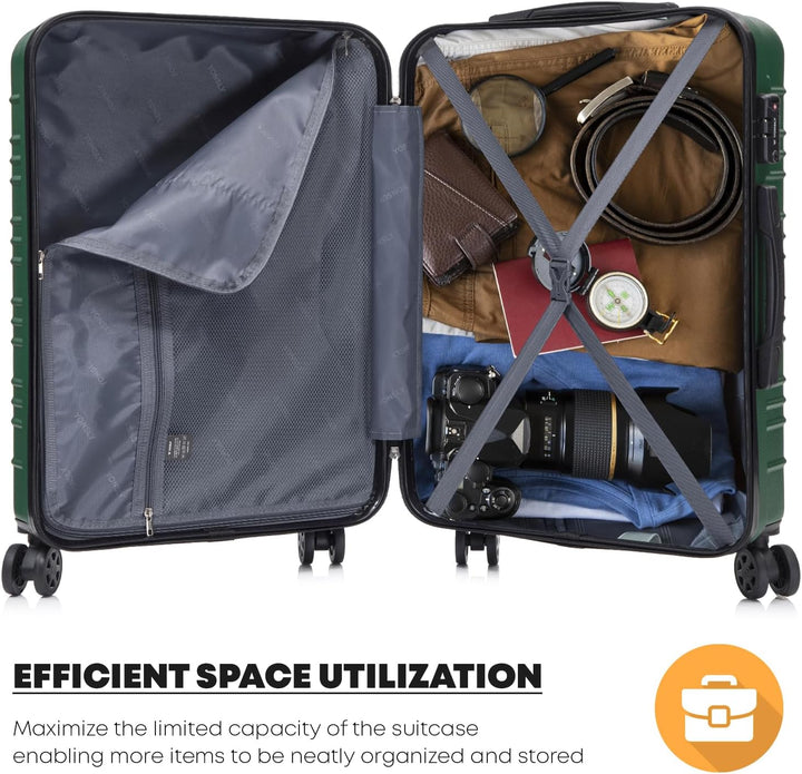 Premium Reisekoffer TSA-Schloss, Hartschalen-Koffer Trolley Kabinenkoffer Rollkoffer Suitcase Handge