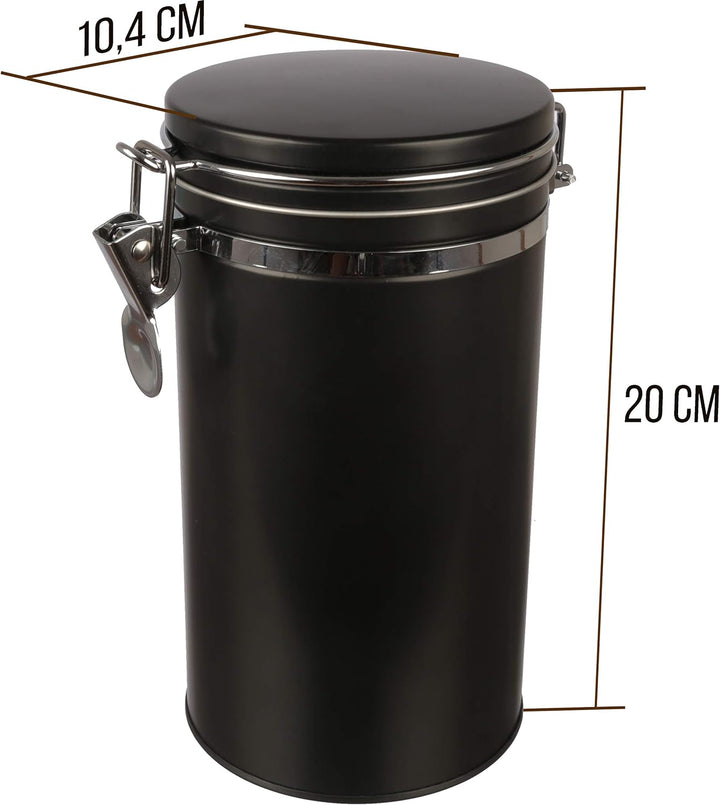 2x Kaffeedose/Vorratsdose mit Bügelverschluss und Silikondichtung, luftdicht aus Metall für je 500g