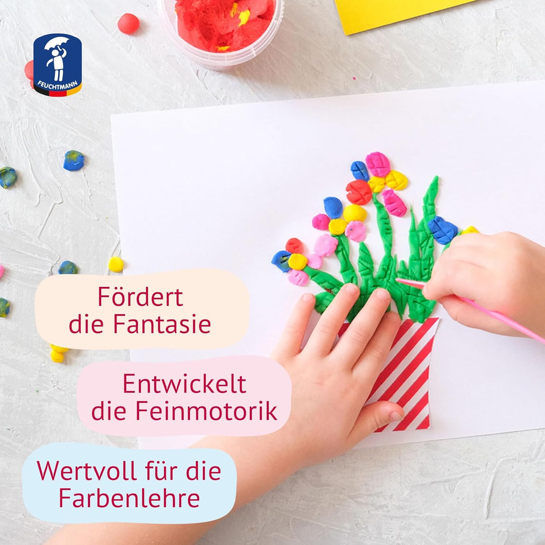 Feuchtmann MEINE LIEBLINGSKNETE | Knetset 4 x 150g | vegane glutenfreie Knete | Kinderknete ungiftig