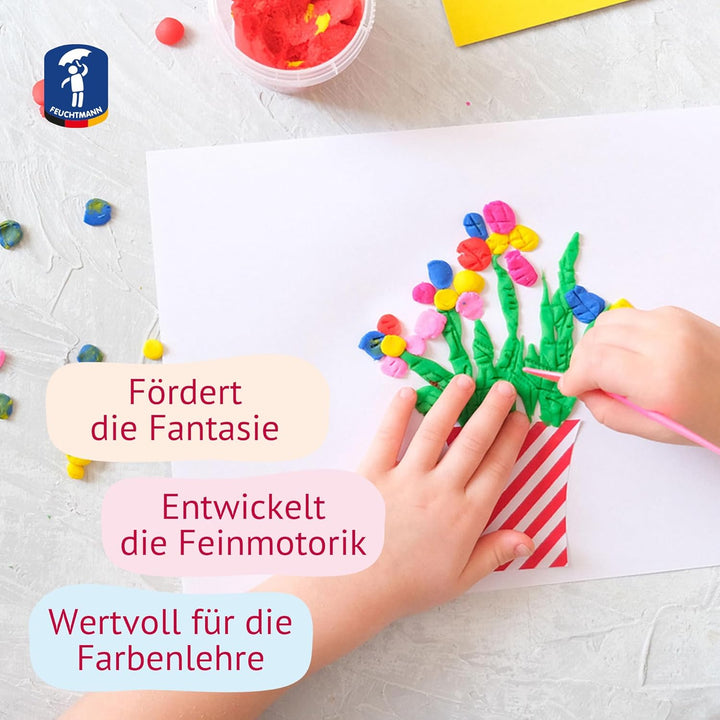 Feuchtmann MEINE LIEBLINGSKNETE | Knetset 4 x 150g | vegane glutenfreie Knete | Kinderknete ungiftig