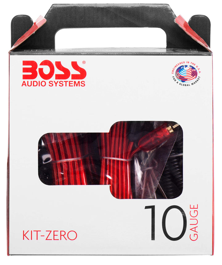 BOSS AUDIO KIT-ZERO 10 Gauge 2,6 mm Auto Installations-Set Verstärker Endstufe Kabel Anschlusskabel