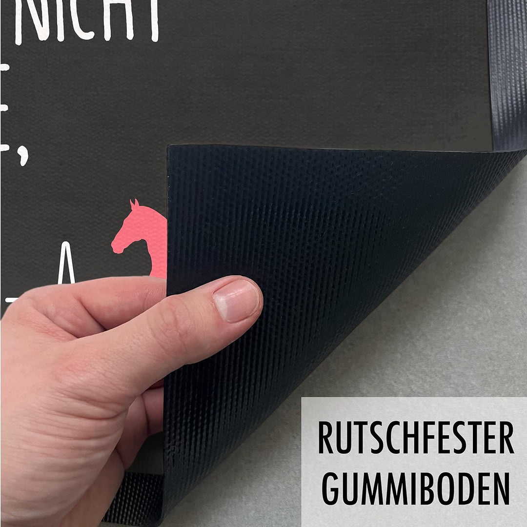 Trendation - Wenn Ich Nicht Aufmache Bin Ich Im Stall Fussmatte Reiterin Geschenk Pferde Reiten Fuss