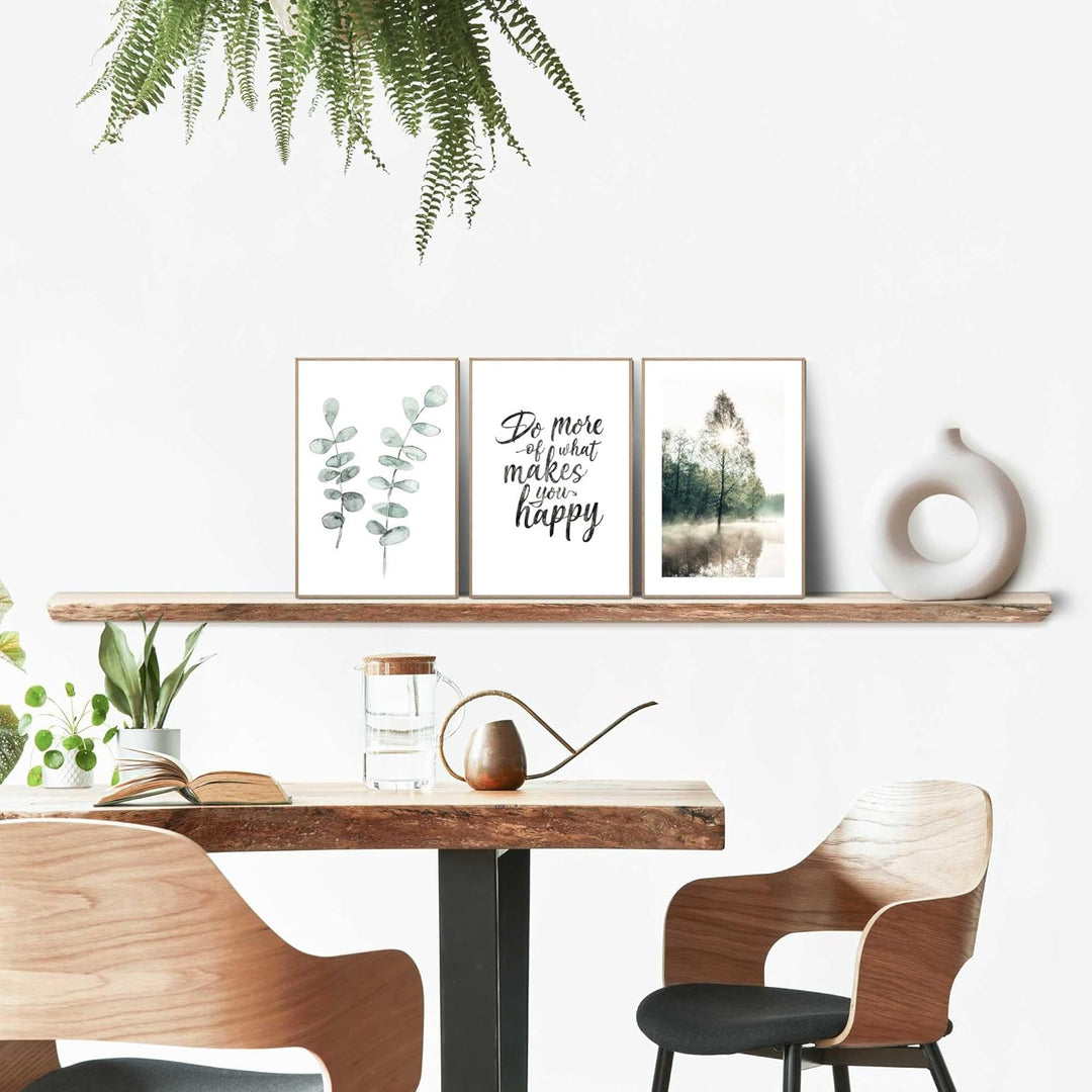 REINDERS Bilder Poster Set Deko Wohnzimmer mit Bilderrahmen More - Slim Frame MDF 20 x 30 cm 3er Set