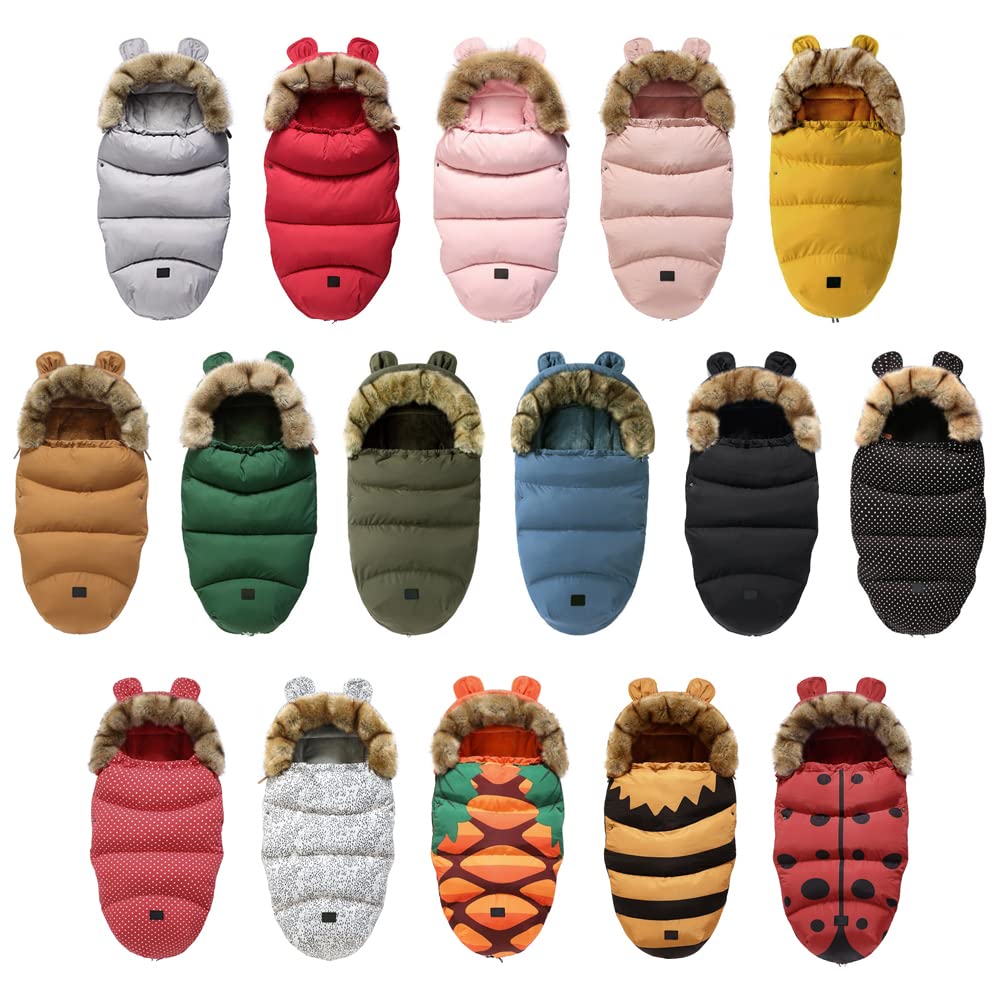 Kinderwagen Fusssack Universal Winter Warm Baby Schlafsack Outdoor Wasserdicht und Winddicht, Geeign