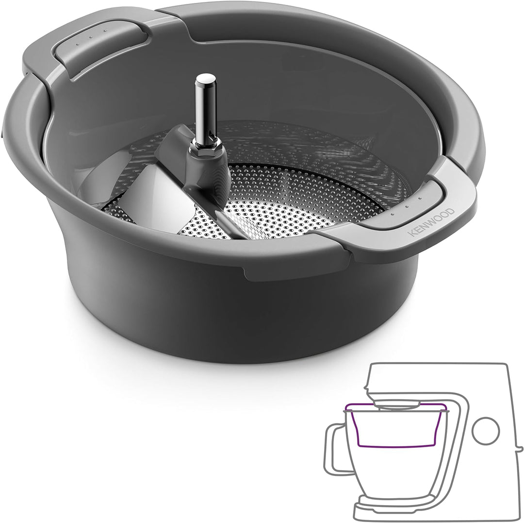 Kenwood Sieb und Passieraufsatz KAT20.000GY, Zubehör für Kenwood Küchenmaschinen, zum Passieren von